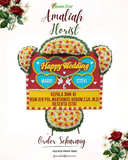 Papan Bunga Pernikahan Jemaras Kidul